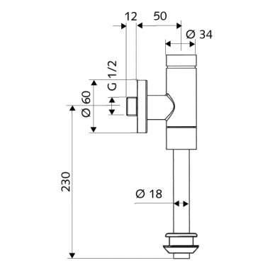 Pisuaro vandens nuleidimo mechanizmas Schellomat Basic 2